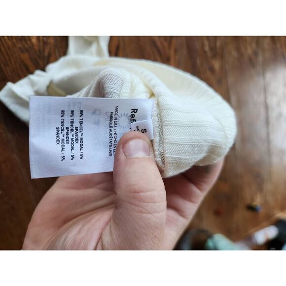 Reformation Leanne  knit top ribbed square neck  top Size S - Picture 3 of 4